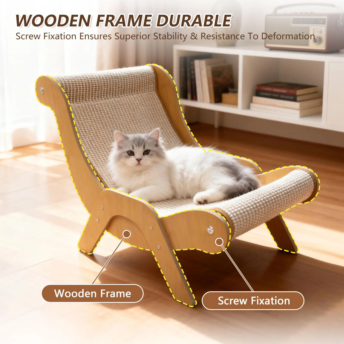 Zmaker New Cat Scratching Board Wear-Resistant Scratch-Resistant Sisal Chair Sofa Cat'S Nest Extra Large Sisal Cat Scratcher
