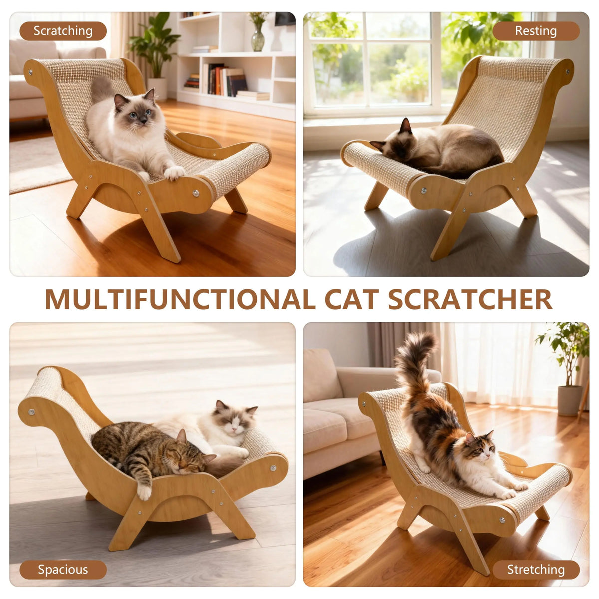 Zmaker New Cat Scratching Board Wear-Resistant Scratch-Resistant Sisal Chair Sofa Cat'S Nest Extra Large Sisal Cat Scratcher
