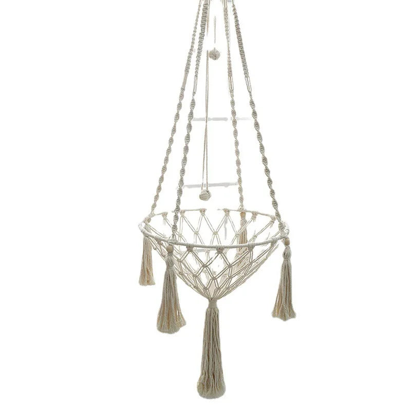 Winter Pet Hammock Cat Swing Hand Woven Cotton Rope Cats Hanging Basket Kitten Hanging String Den Indoor Pend Nest Pet Supplies